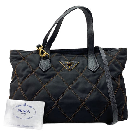 PRADA 2WAY Handbag black WS30682
