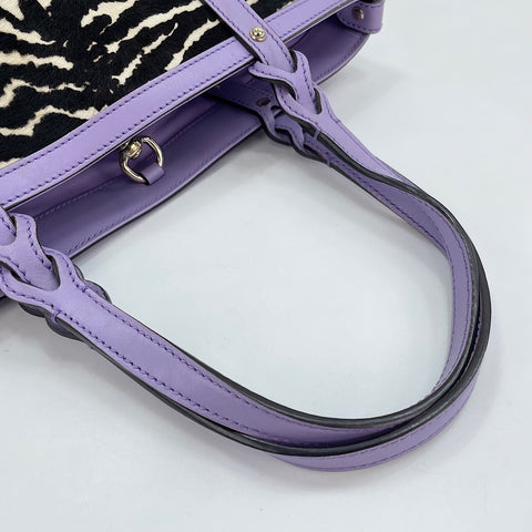 GUCCI Zebra Pattern Handbag purple WS30691