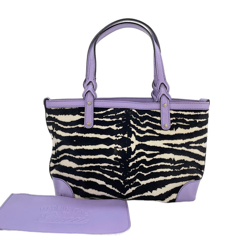 GUCCI Zebra Pattern Handbag purple WS30691