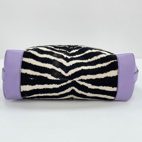 GUCCI Zebra Pattern Handbag purple WS30691