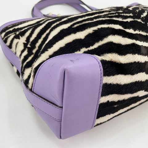 GUCCI Zebra Pattern Handbag purple WS30691