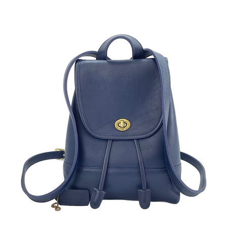 COACH Leather Old Coach Backpack Daypack Navy WS30695 – NUIR VINTAGE