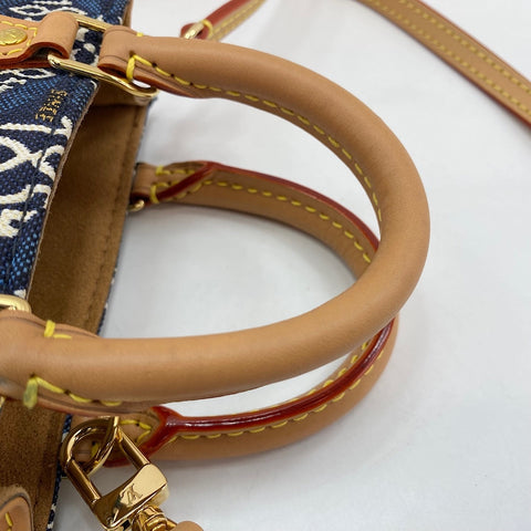LOUIS VUITTON Petite Sac Plat 1854 Handbag Navy WS30700