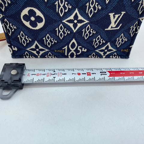 LOUIS VUITTON Petite Sac Plat 1854 Handbag Navy WS30700