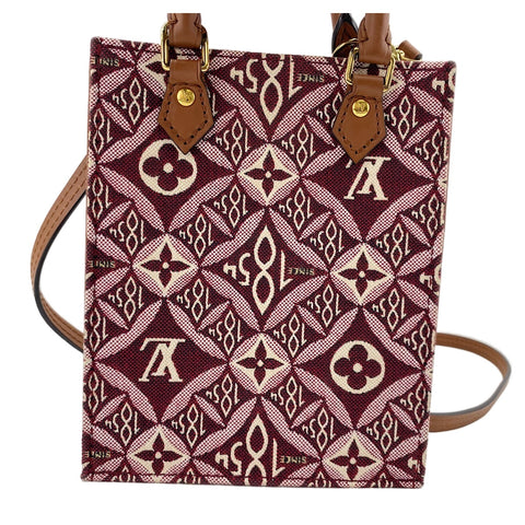 LOUIS VUITTON Petite Sac Plat 1854 Handbag wine-red WS30701
