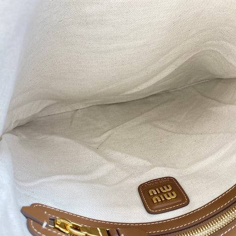 Miu Miu Ivy Stripes Tote Bag white WS30706