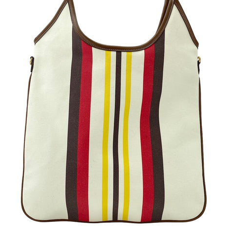 Miu Miu Ivy Stripes Tote Bag white WS30706