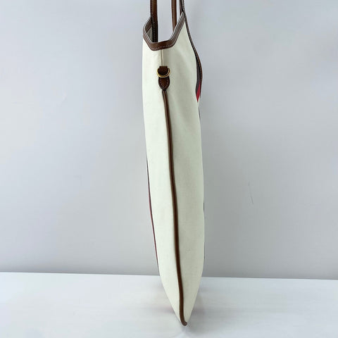 Miu Miu Ivy Stripes Tote Bag white WS30706