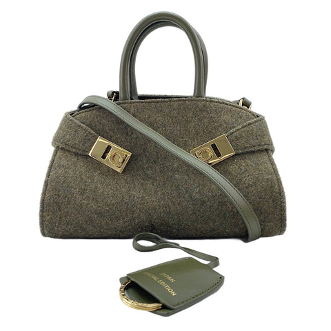 Salvatore Ferragamo Hug Cancino 2WAY Handbag green WS30707