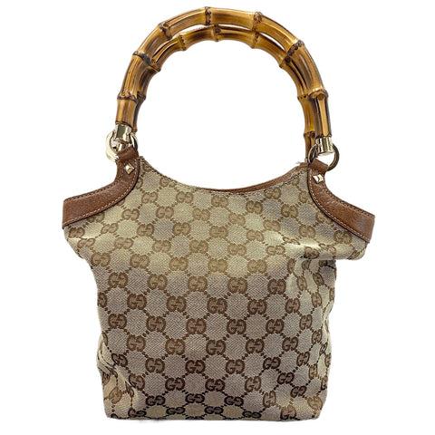 GUCCI Bamboo Handbag Brown WS30711