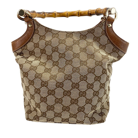GUCCI Bamboo Handbag Brown WS30711