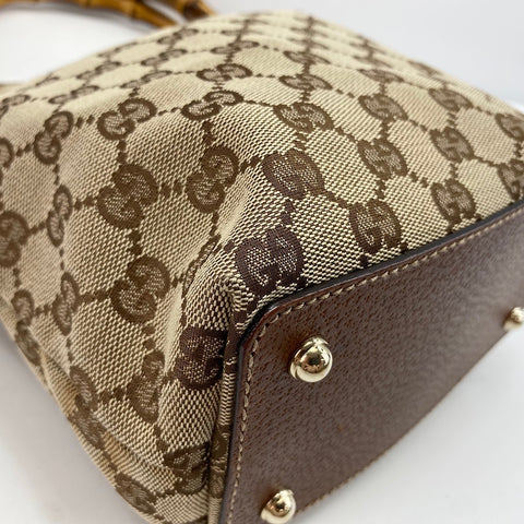 GUCCI Bamboo Handbag Brown WS30711