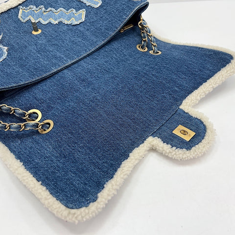 CHANEL Egypt Line Shoulder Bag blue WS30719