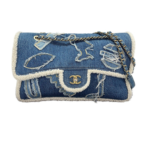 CHANEL Egypt Line Shoulder Bag blue WS30719