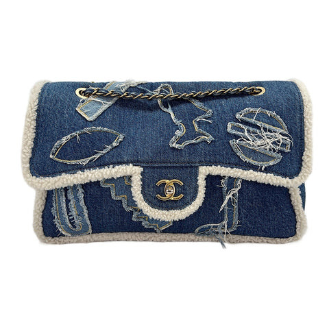 CHANEL Egypt Line Shoulder Bag blue WS30719