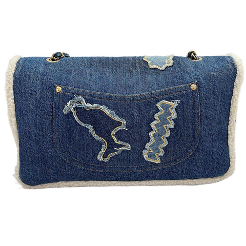 CHANEL Egypt Line Shoulder Bag blue WS30719