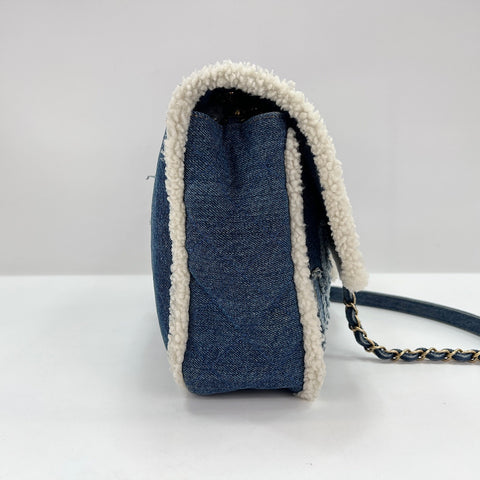 CHANEL Egypt Line Shoulder Bag blue WS30719
