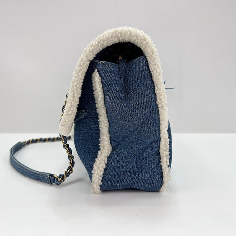 CHANEL Egypt Line Shoulder Bag blue WS30719