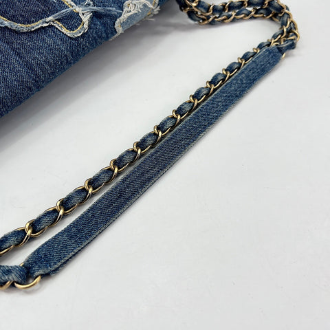 CHANEL Egypt Line Shoulder Bag blue WS30719