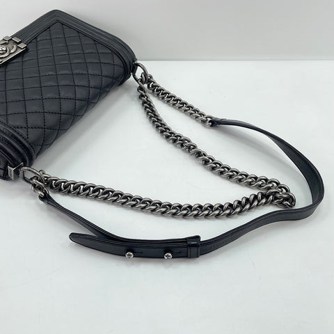 CHANEL Boy Chanel Medium Shoulder Bag black WS30720