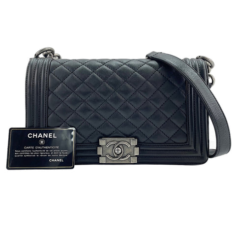 CHANEL Boy Chanel Medium Shoulder Bag black WS30720