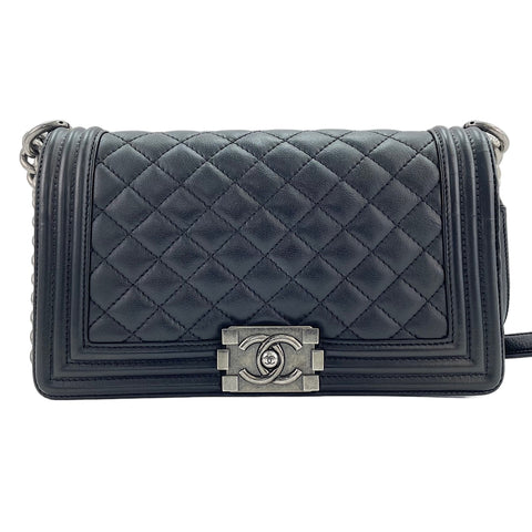 CHANEL Boy Chanel Medium Shoulder Bag black WS30720