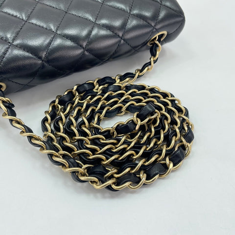 CHANEL Mini Matelassé Shoulder Bag black WS30721
