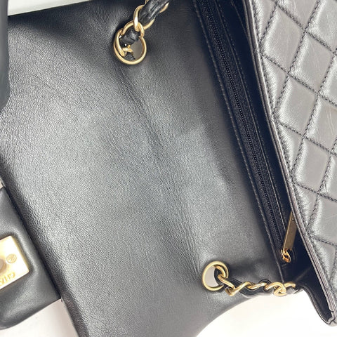 CHANEL Mini Matelassé Shoulder Bag black WS30721