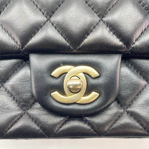 CHANEL Mini Matelassé Shoulder Bag black WS30721