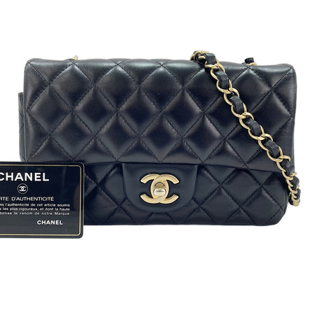 CHANEL Mini Matelassé Shoulder Bag black WS30721