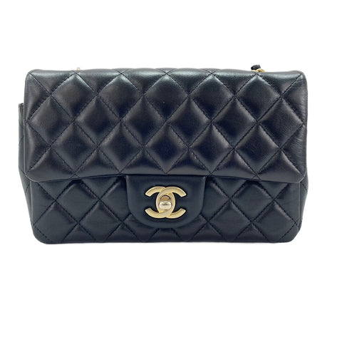CHANEL Mini Matelassé Shoulder Bag black WS30721