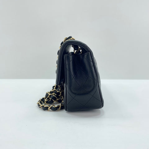 CHANEL Mini Matelassé Shoulder Bag black WS30721
