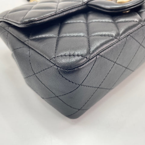 CHANEL Mini Matelassé Shoulder Bag black WS30721