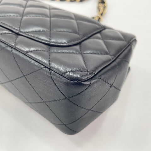 CHANEL Mini Matelassé Shoulder Bag black WS30721