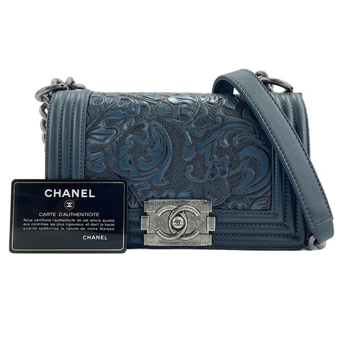 CHANEL Boy Chanel Small Shoulder Bag blue WS30723