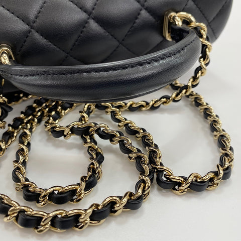 CHANEL Mini Matelassé Shoulder Bag black WS30725