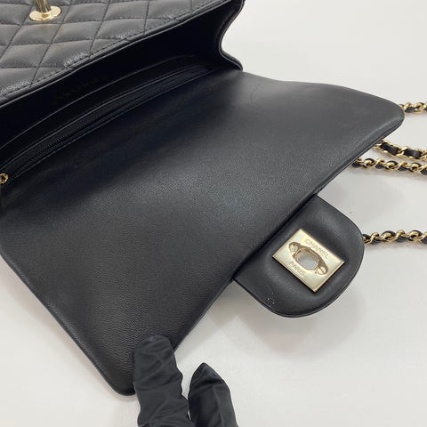 CHANEL Mini Matelassé Shoulder Bag black WS30725