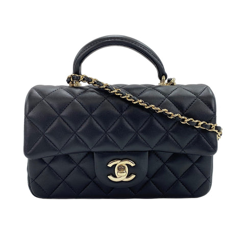 CHANEL Mini Matelassé Shoulder Bag black WS30725