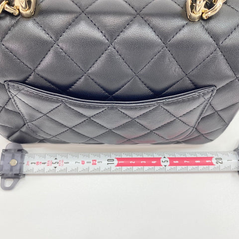 CHANEL Mini Matelassé Shoulder Bag black WS30725