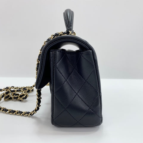CHANEL Mini Matelassé Shoulder Bag black WS30725