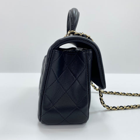 CHANEL Mini Matelassé Shoulder Bag black WS30725