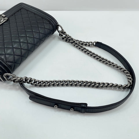 CHANEL Boy Chanel Medium Shoulder Bag black WS30727