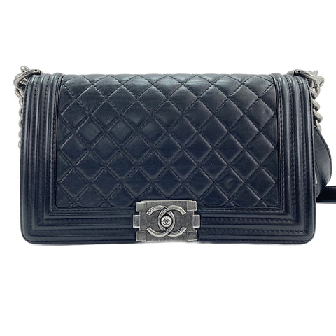 CHANEL Boy Chanel Medium Shoulder Bag black WS30727