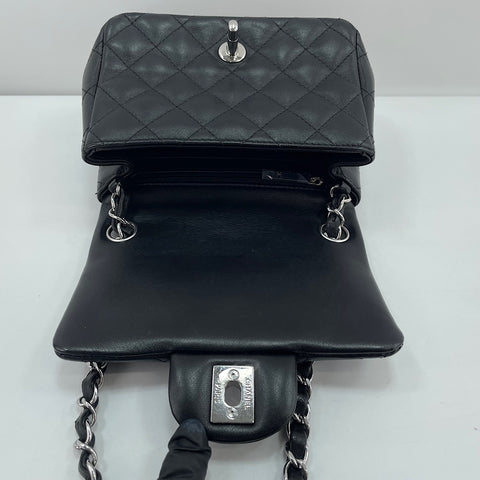 CHANEL Lambskin Mini Matelasse Shoulder Bag black WS30729