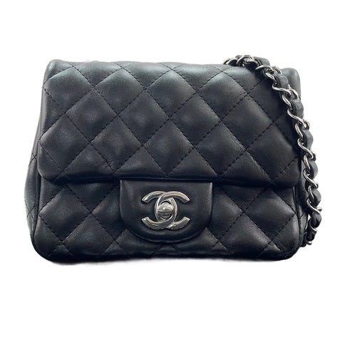 CHANEL Mini Matelassé Shoulder Bag black WS30729