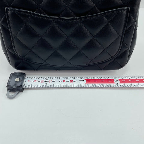CHANEL Lambskin Mini Matelasse Shoulder Bag black WS30729