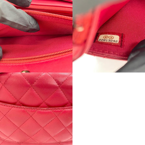 CHANEL Mini Matelassé Shoulder Bag Red WS30735