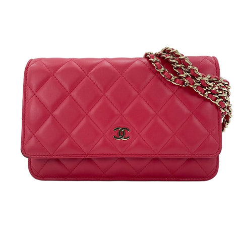 CHANEL Mini Matelassé Shoulder Bag Red WS30735