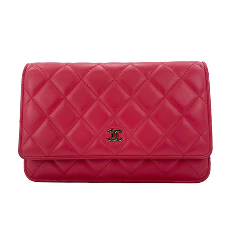CHANEL Mini Matelassé Shoulder Bag Red WS30735