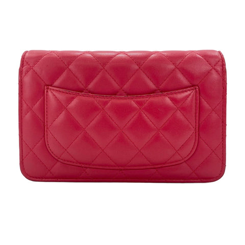 CHANEL Mini Matelassé Shoulder Bag Red WS30735